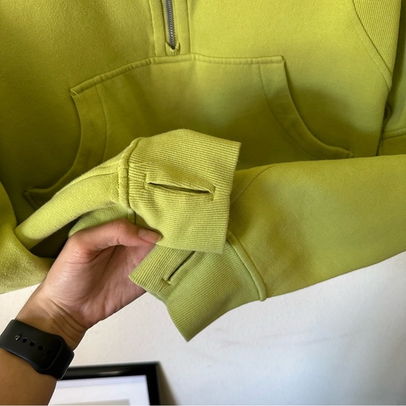 XS/S Lime Green Lululemon Oversized Scuba Half-Zip Hoodie - Picture 3 of 6